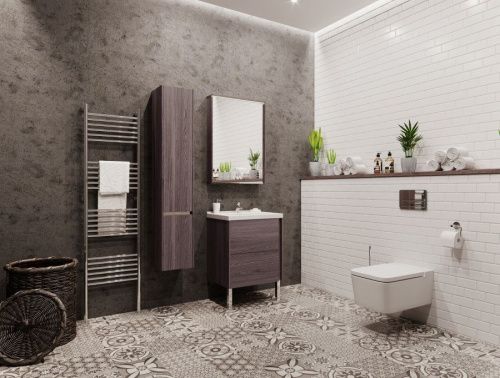 Зеркало-шкаф Aquaton Стоун 1A231502SXC80 60х80 подвесной цвет коричневый - фото 4