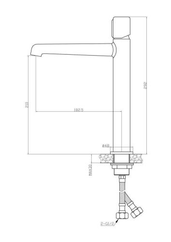 Смеситель для раковины BelBagno UNO UNO-LMC-CRM на столешницу хром - фото 4
