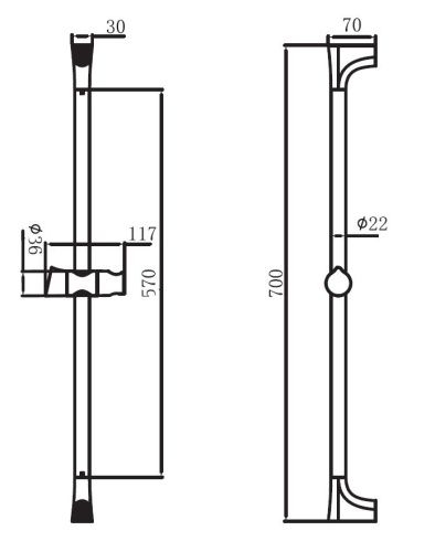 Душевой гарнитур Creavit  SH483 настенный хром - фото 2