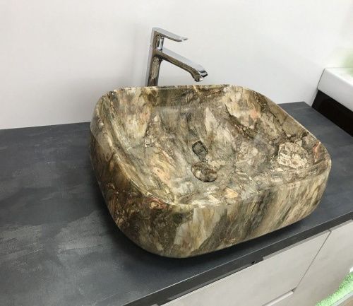 Раковина из сантехнического фаянса CeramaLux 186 60х40 накладная цвет многоцветный без отверстий под смеситель - фото 3