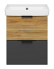 Тумба под раковину Misty Форест Э-Фор-09050-0219-2Я 40х30 подвесная цвет коричневый/серый
