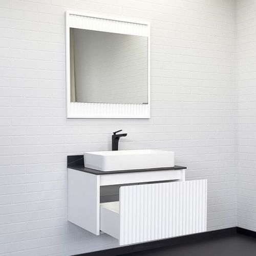 Тумба с раковиной Comforty Марсель 00-00013396CF 80х50 подвесная цвет белый - фото 5