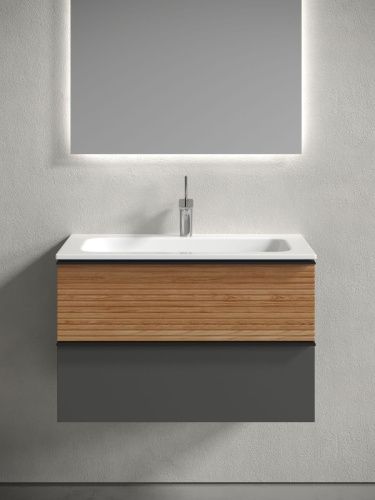 Тумба под раковину Sancos DELTA DL80GR 80х40 подвесная цвет коричневый - фото 5