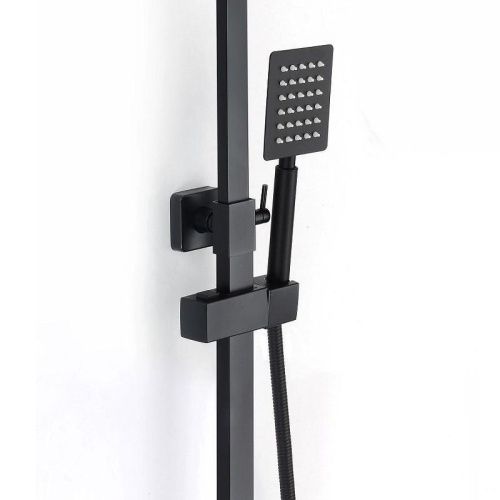 Душевая стойка D-Lin H10A24 настенная цвет черный - фото 4