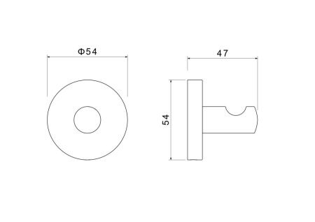Крючок для ванны Aquatek Оберон AQ4201BG