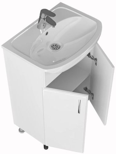 Тумба под раковину СанТа Уют 201087 50х30 напольная цвет белый - фото 2