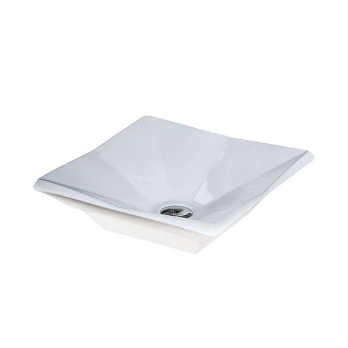 Раковина из сантехнического фарфора Melana A562-805 40х40 накладная цвет белый без отверстий под смеситель - фото 4