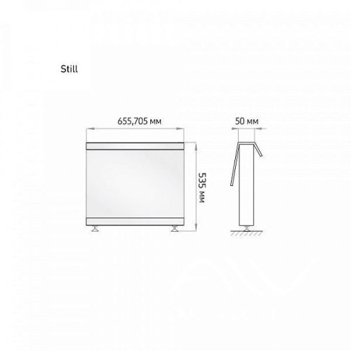 Экран под ванну Alavann 70 см ALV0245001 торцевой МДФ белый - фото 2