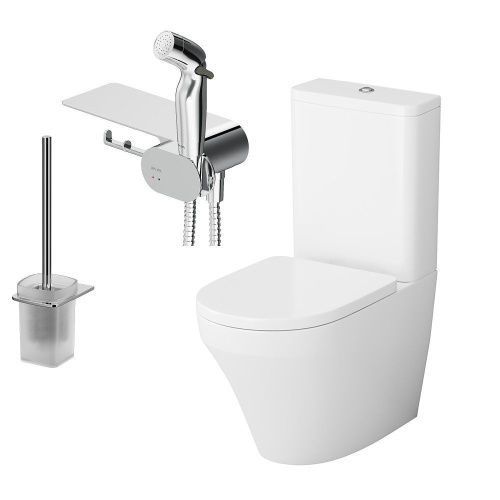 Унитаз напольный с бачком Am.Pm Inspire V2.0 CK50C1704W белый с сиденьем микролифт душевой смыв - фото 2