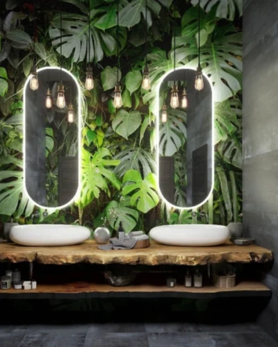 Зеркало с подсветкой Art&Max BARI AM-Bar-500-1200-DS-F 50х120 подвесное - фото 2