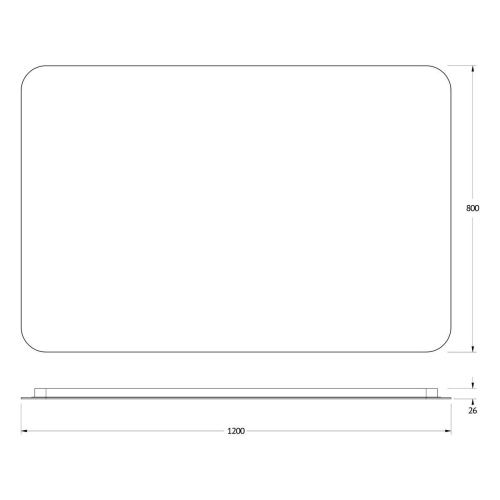 Зеркало с подсветкой Defesto OPTI DF 2810RH 120х80 подвесное - фото 2