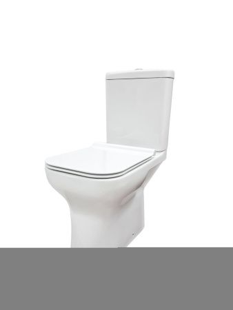 Унитаз подвесной Creo Сeramique RENNES 2.0 COMBO-RE1100R с RE1001T белый безободковый с сиденьем с микролифт душевой смыв