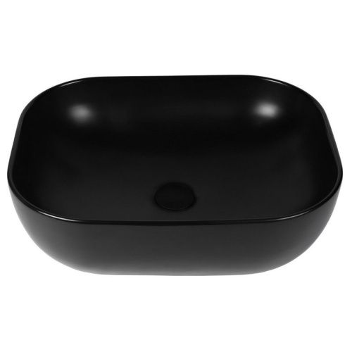 Раковина из сантехнического фарфора Bond Cube S61-508 50х40 накладная цвет черный без отверстий под смеситель - фото 2