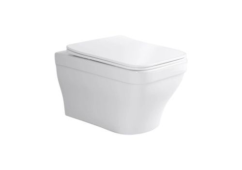 Унитаз подвесной Aquatek АМАДЕО AQ1163-00 белый с сиденьем микролифт безободковый каскадный смыв - фото 2