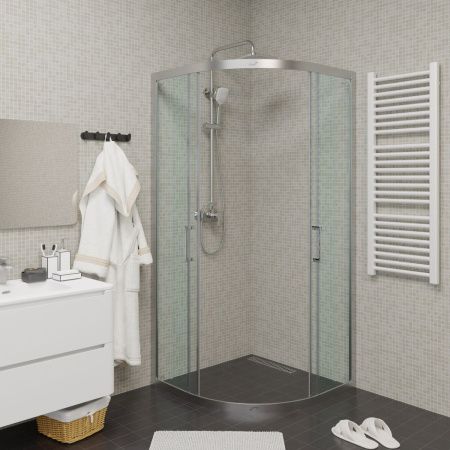 Душевой уголок Cerutti SPA VIVA100 100х100 стекло прозрачное профиль хром без поддона