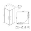 Душевой уголок Niagara Nova NG-3622-34 80х80 стекло шиншилла профиль хром без поддона