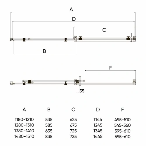 Душевая дверь Veconi Vianno VN74B-120-01-C4 120х195 стекло прозрачное профиль черный - фото 4