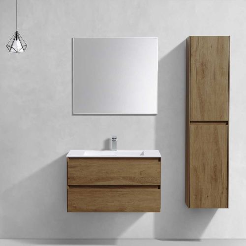 Тумба под раковину Vincea Luka VMC-2L800TO 80х50 подвесная цвет коричневый - фото 3