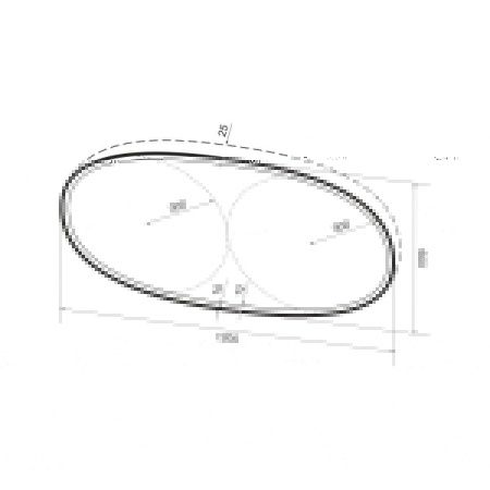 Зеркало с подсветкой Wellsee 7 Rays' Spectrum 172202060 120х60 подвесное