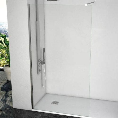 Душевая перегородка Parly T100 100х190 стекло прозрачное профиль хром - фото 4