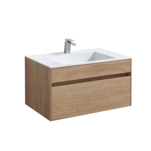 Тумба под раковину Vincea Chiara VMC-2C800NO 80х50 подвесная цвет коричневый - фото 5