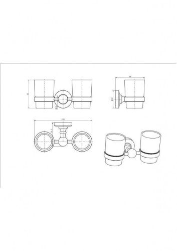 Стакан CeramaLux BIANCO 51303 - фото 2