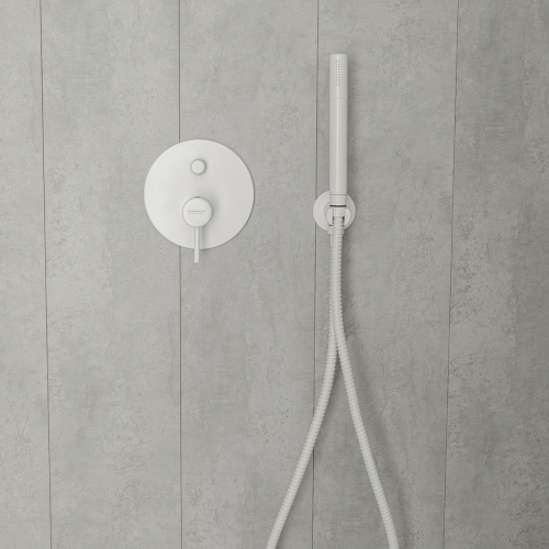 Смеситель для душа Mariani Next B37173NS встраиваемый в стену белый - фото 4