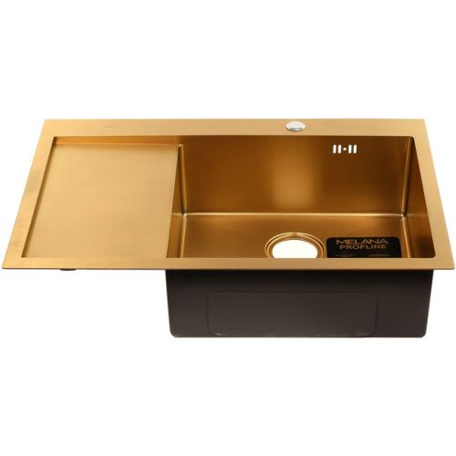 Кухонная мойка Melana ProfLine D7851HG-R золото 80х50 цвет золото поверхность полированная