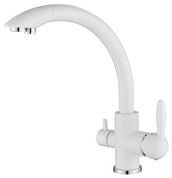 Смеситель для кухни Paulmark ESSEN Es213001-WH на мойку белый