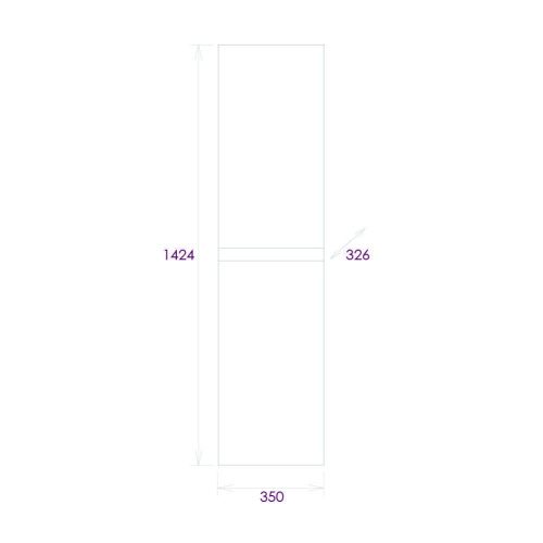 Шкаф-пенал Onika Алеста 403566 40х140 подвесной цвет белый/бежевый - фото 3