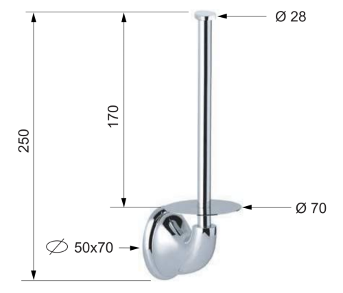 Бумагодержатель Remer 900 NV62CR - фото 2