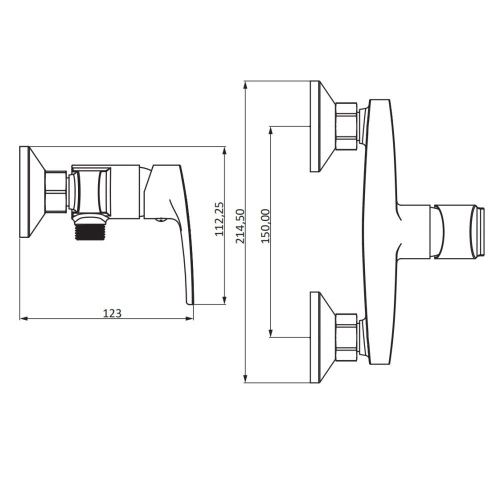Смеситель для душа Damixa Eclipse 2.0 482000000 настенный хром - фото 5