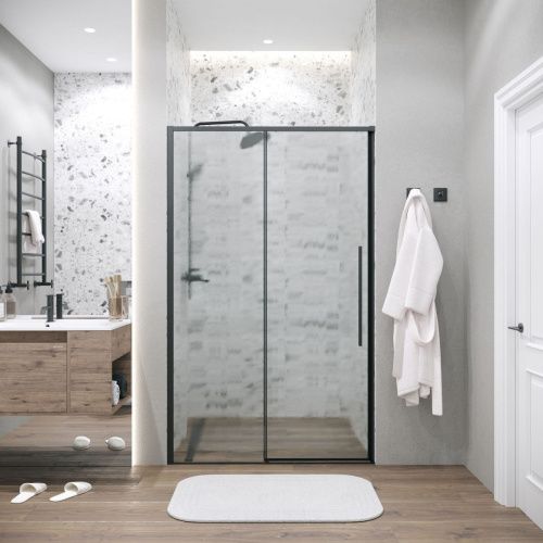 Душевая дверь Grossman Galaxy 100.K33.01.100.21.02 100х195 стекло текстурное профиль черный - фото 4