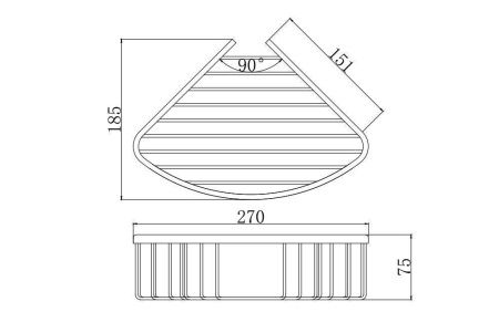 Полка в ванную комнату Aquatek ВЕГА AQ4006CR