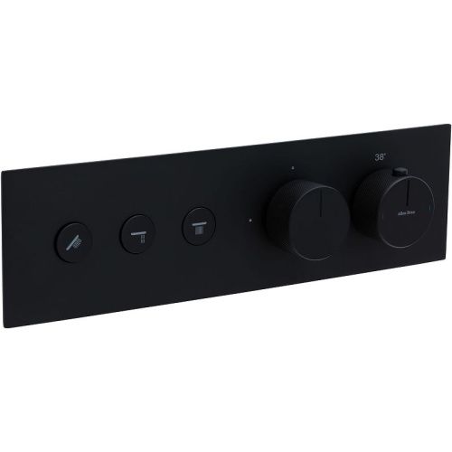 Смеситель для ванны с душем Allen Brau Liberty 5.33003-31 встраиваемый в стену черный с термостатом - фото 3