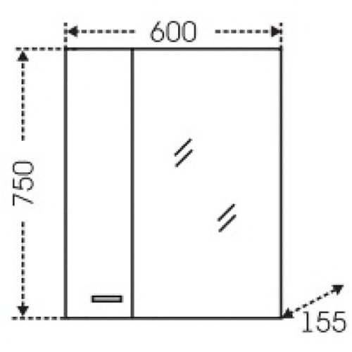 Зеркало-шкаф СанТа Омега 107003 60х80 подвесной цвет белый/коричневый - фото 4