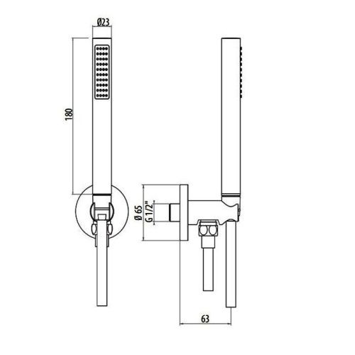 Душевой гарнитур Gattoni Programma Doccia KTC01/PDNS настенный хром - фото 2