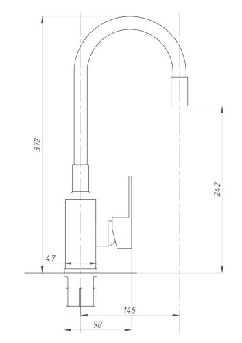 Смеситель для кухни TSARSBERG TSB-732-BL02 на мойку хром - фото 2