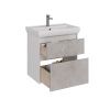 Тумба под раковину LeMark Combi LM03C70T-Beton 60х40 напольная цвет серый/белый