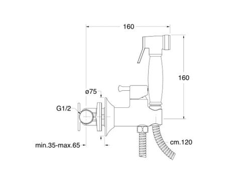 Гигиенический душ Cristina WJ67792 бронза - фото 2