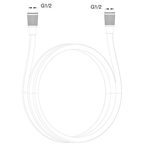Шланг для душа Wonzon & Woghand WW-RG01-1800-BGM графит - фото 2