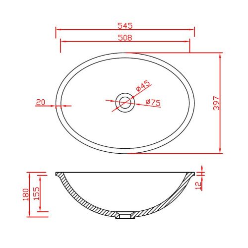 Раковина из искусственного камня MonteBianco Pietro Due 11023 50х40 встраиваемая цвет белый без отверстий под смеситель - фото 3