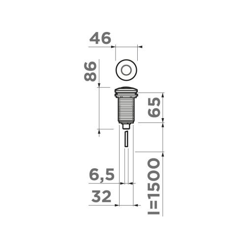 Пневматическая кнопка для измельчителя Omoikiri SW-01-LG 4996042 - фото 2