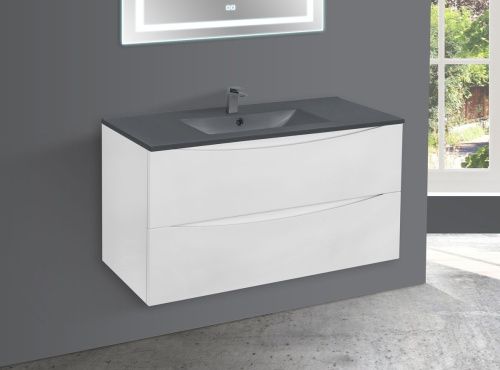 Тумба под раковину Vincea Mia VMC-2MC100GW 100х50 подвесная цвет белый - фото 4
