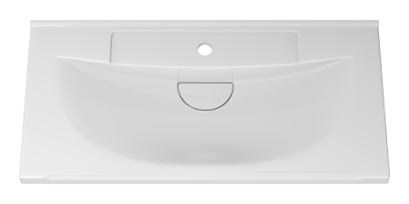 Раковина мебельная из искусственного камня Misty EVVA 80 Р-Евв14080-Д 80х40 накладная цвет белый