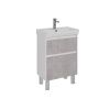 Тумба под раковину LeMark Combi LM03C60T-Beton 60х30 напольная цвет серый/белый