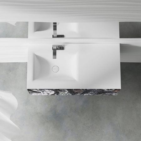 Раковина из искусственного камня S-Stone Salini Onda 1402206MN 200х70 накладная цвет белый