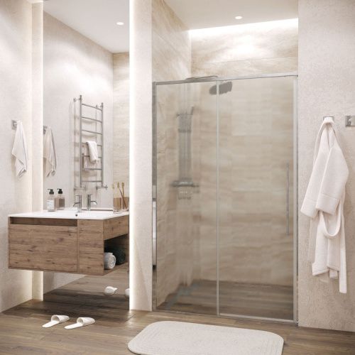 Душевая дверь Grossman Galaxy 100.K33.01.130.10.02 130х195 стекло текстурное профиль хром - фото 3