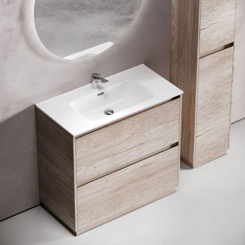 Тумба под раковину Sancos Libra Floor LB90FEG 90х50 напольная цвет коричневый - фото 4