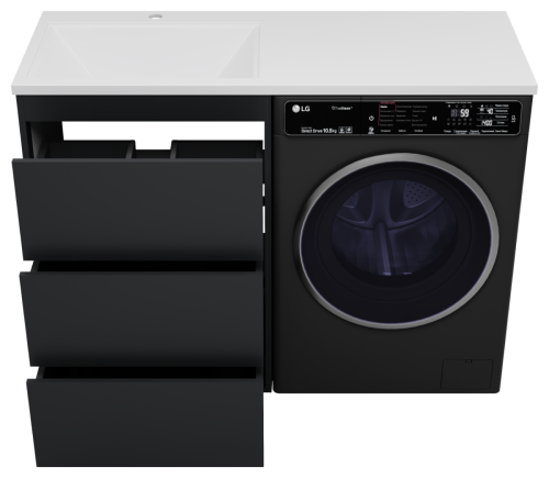 Тумба под раковину Brevita Grafit GRA-01060-013Я 60х50 напольная цвет черный - фото 4